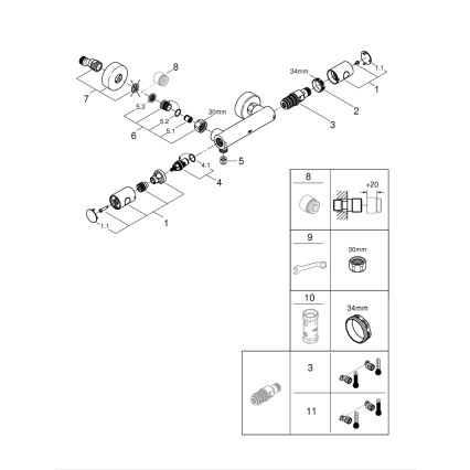 GROHE 34773000 - Termostaattinen suihkusekoitin PRECISION GET DN 15 kiiltävä kromi