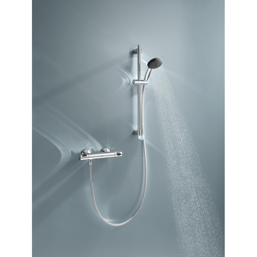 GROHE 34800001 - PRECISION FLOW 600 mm termostaattinen suihkusarja, kiiltävä kromi