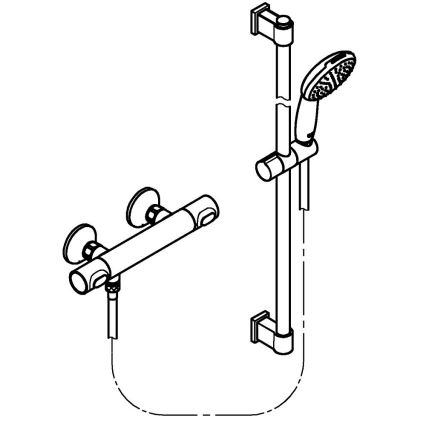 GROHE 34805001 - Termostaattinen suihkuhana PRECISION FLOW DN 15 kromi