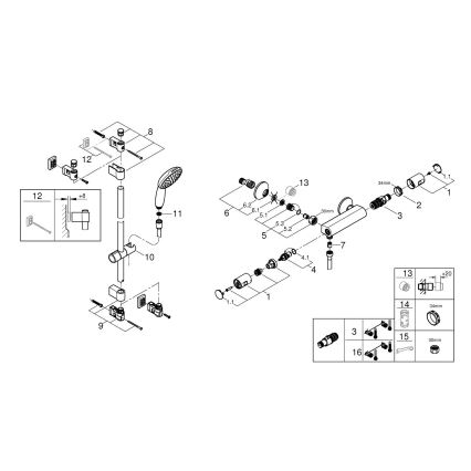 GROHE 34854001 - PRECISION START termostaattinen suihkusekoitin 900 mm kromi