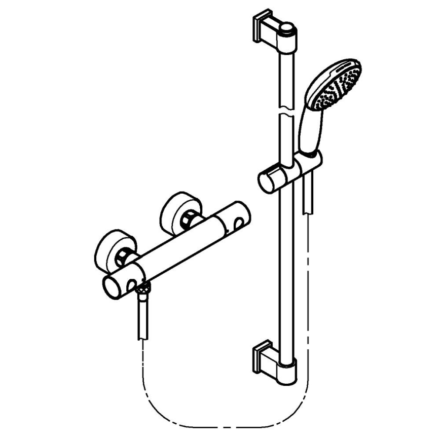 GROHE 34857000 - Suihkusarja termostaattisekoittimella PRECISION GET 12” kiiltävä kromi