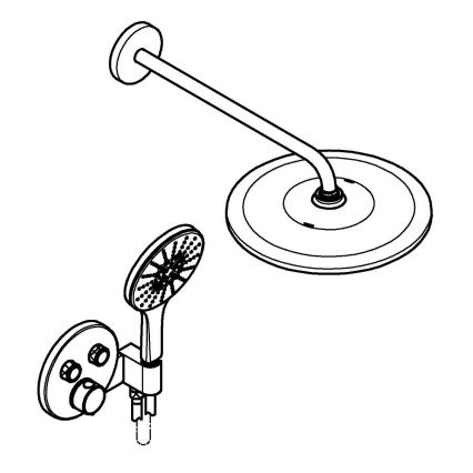 GROHE 34877000 - Suihkujärjestelmä VITALIO RAIN MONO 310 kiillotettu kromi