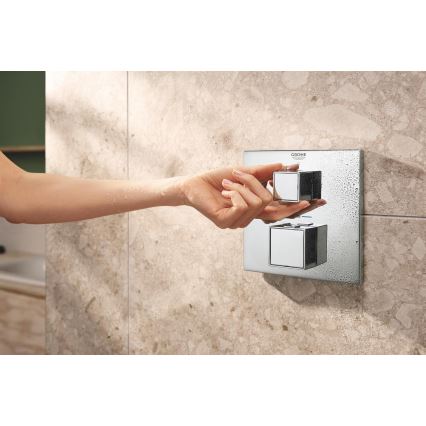 GROHE 34879000 - Seinään upotettava PRECISION CUBE -suihkujärjestelmä 310 × 310 mm, kromi