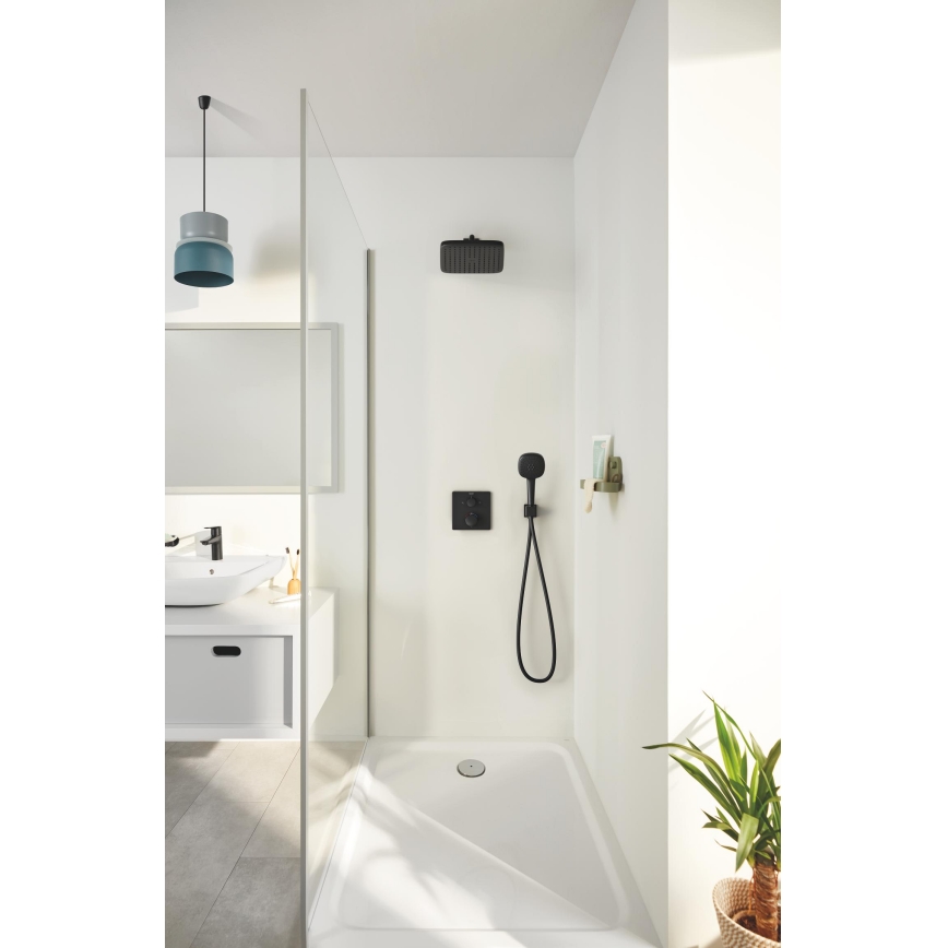GROHE 348822430 - PRECISION suihkusarja 250 × 250 mm musta