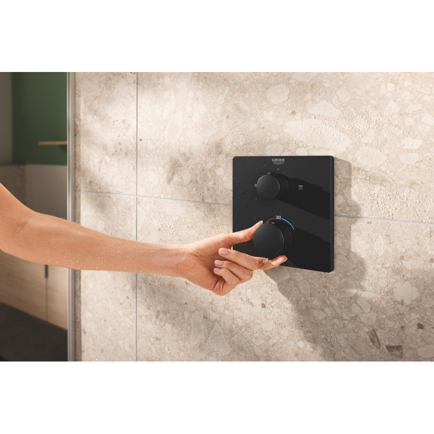 GROHE 348822430 - PRECISION suihkusarja 250 × 250 mm musta