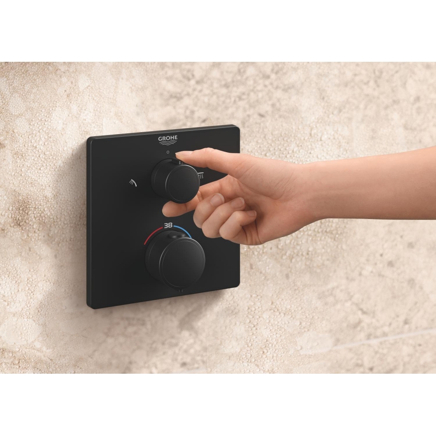 GROHE 348822430 - PRECISION suihkusarja 250 × 250 mm musta