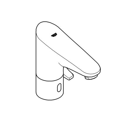 GROHE 36207001 - EUROPLUS E DN 15 elektroninen pesuallashana, kiiltävä kromi