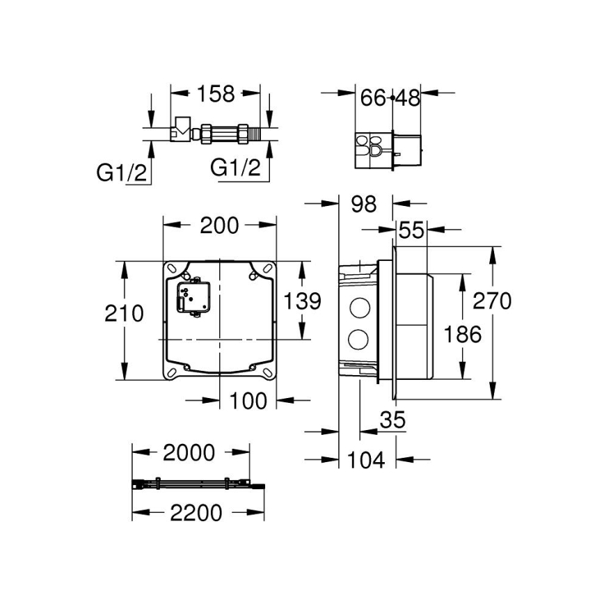 GROHE 36264001 - Piilotettu asennussarja ESSENSE E kiiltävä kromi