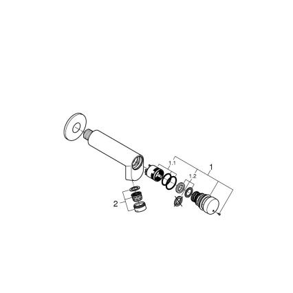 GROHE 36266000 - Automaattisesti sulkeutuva seinään asennettava venttiili EUROECO COSMOPOLITAN T DN 15 kromi