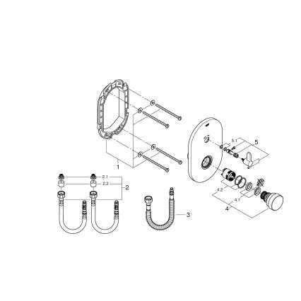 GROHE 36321000 - Itsesulkeutuva suihkusekoitin EUROSMART COSMOPOLITAN T kromi