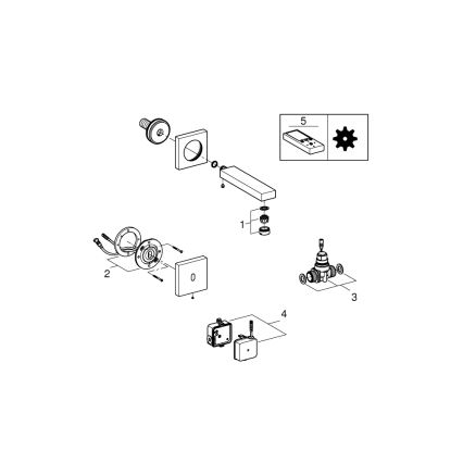 GROHE 36442000 - EUROCUBE E infrapuna-elektroninen hana, kiiltävä kromi