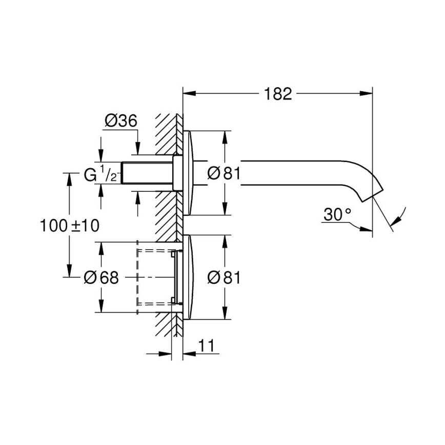 GROHE 36447000 - ESSENCE E infrapunaohjattu elektroninen hana 182 mm kiiltävä kromi