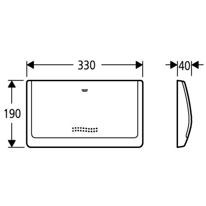 GROHE 37053SH0 - CLASSIC huuhtelupainike 330 × 190 mm valkoinen