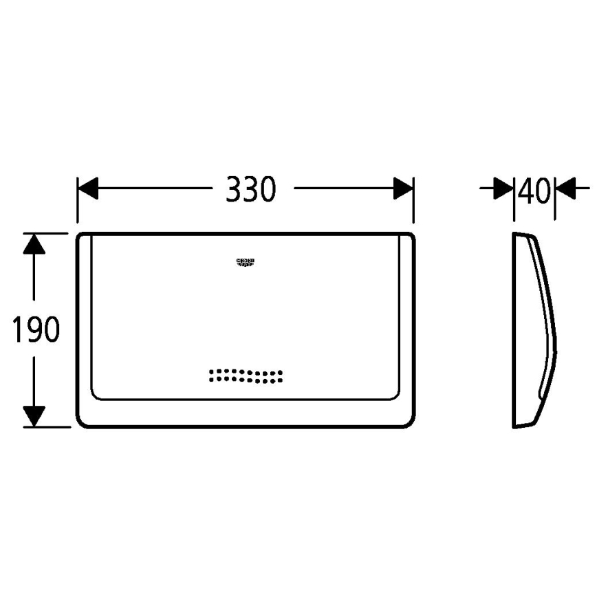 GROHE 37053SH0 - CLASSIC huuhtelupainike 330 × 190 mm valkoinen