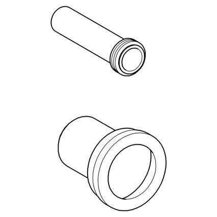 GROHE 37311K00 - WC:n tulo- ja poistosarja 150 mm, musta