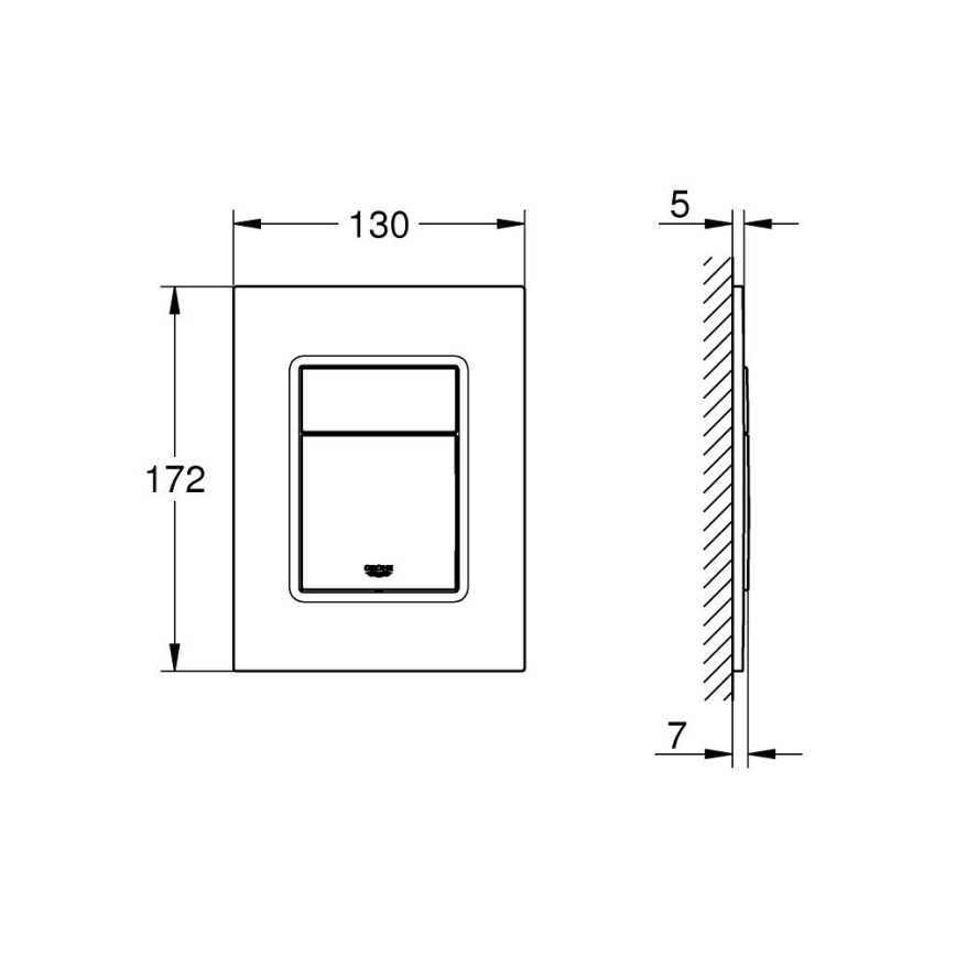 GROHE 37535DA0 - SKATE COSMOPOLITAN S huuhtelupainike 130 × 172 mm, pronssi