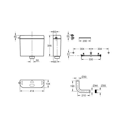 GROHE 37791SH0 - PS-huuhtelusäiliö, valkoinen