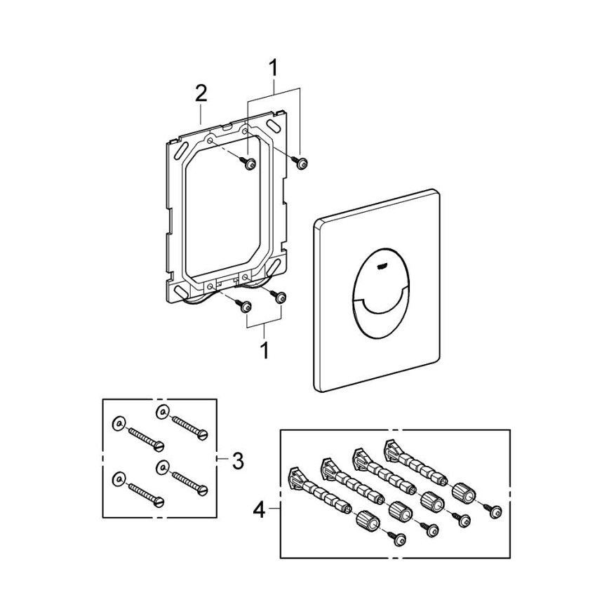 GROHE 38505P00 - SKATE AIR huuhtelupainike 156 × 197 mm, mattakromi