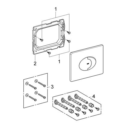 GROHE 38506000 - Huuhtelupainike SKATE AIR 156 × 197 mm kiiltävä kromi