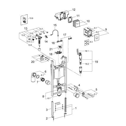 GROHE 3855800M - RAPID SL seinäliitäntä 130-230 mm kiiltävä kromi