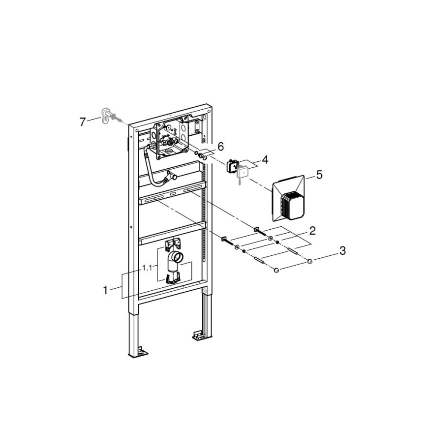 GROHE 38786001 - RAPID SL -pisuaarimoduuli 1,13 m ja 1,30 m