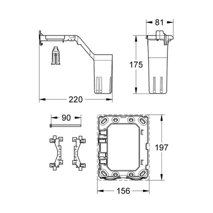 GROHE 38796000 - Muuntosarja FRESH 156 × 197 mm