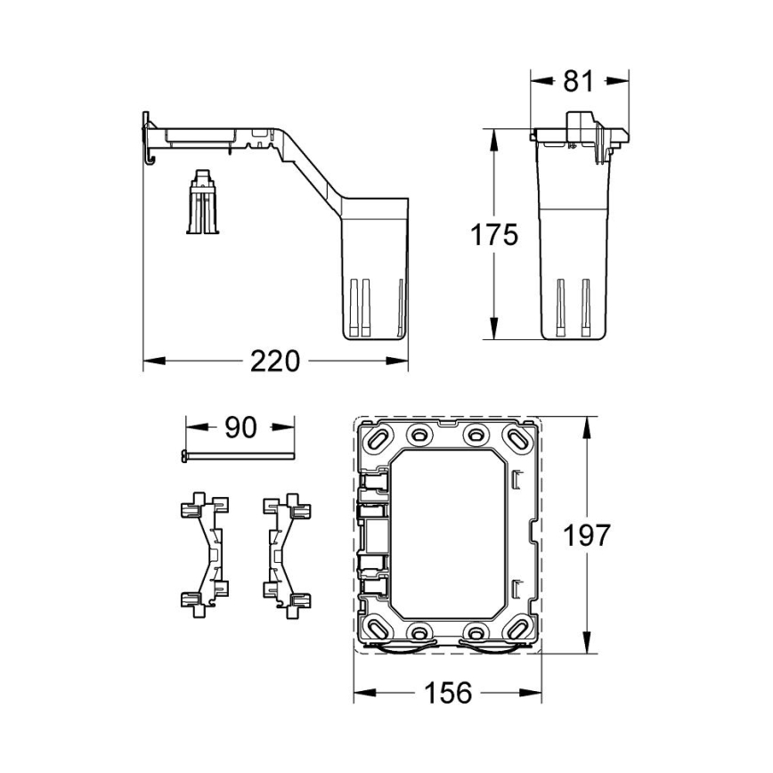 GROHE 38796000 - Muuntosarja FRESH 156 × 197 mm