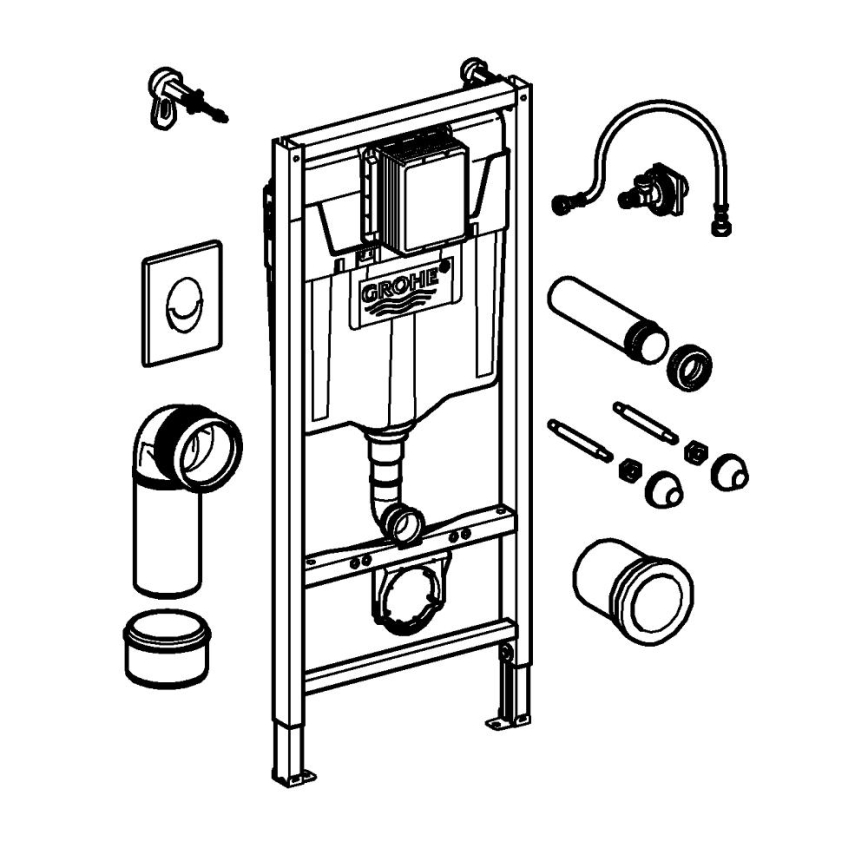 GROHE 38839000 - 3-in-1-setti WC RAPID SL 1,13 m