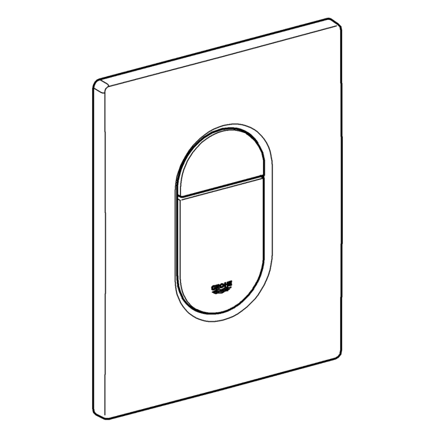 GROHE 38844SH0 - ARENA COSMOPOLITAN huuhtelupainike 156 × 197 mm valkoinen