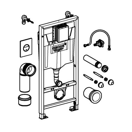 GROHE 38860000 - 3-in-1-setti RAPID SL 1,13 m