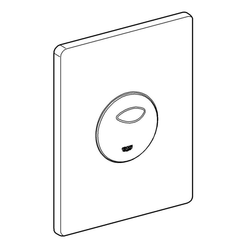 GROHE 38862000 - SKATE huuhtelupainike 156 × 197 mm kiiltävä kromi