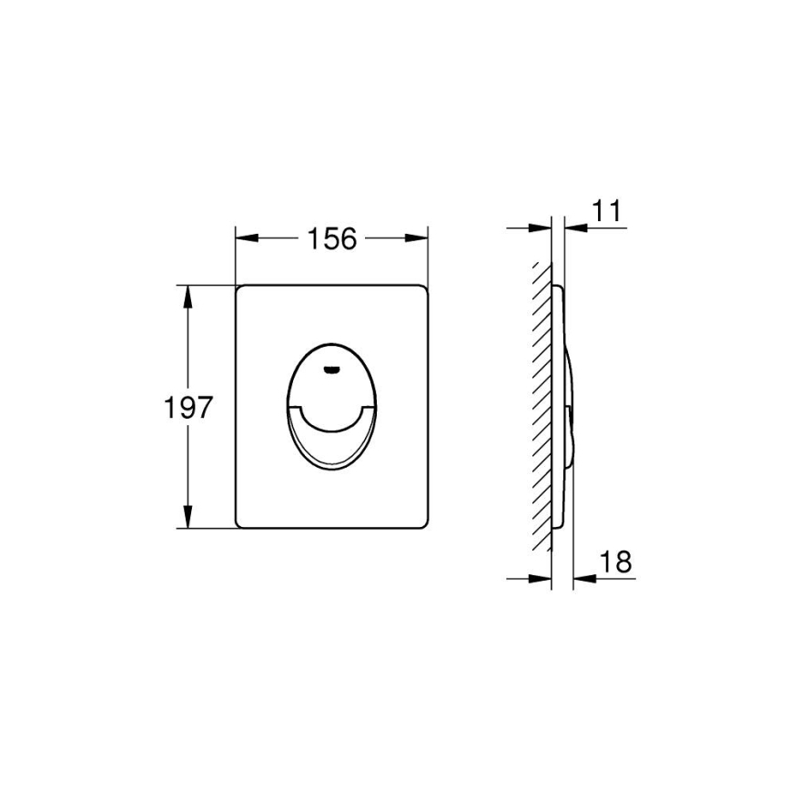 GROHE 389642430 - START-huuhtelupainike 156 × 197 mm musta
