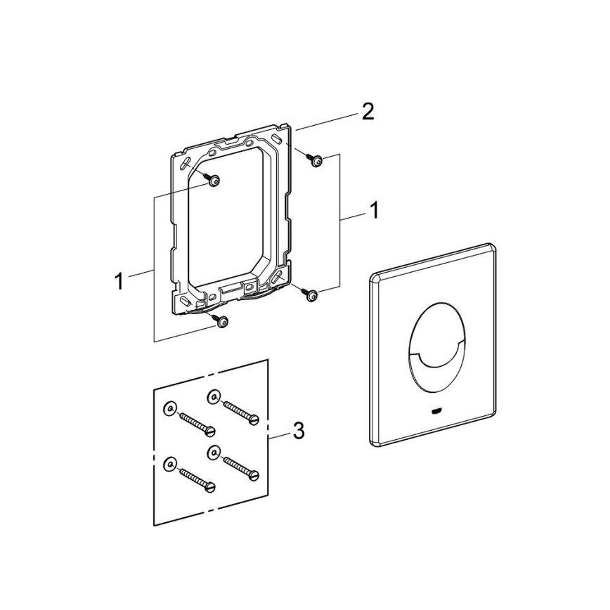GROHE 38964KV0 - START-huuhtelupainike 156 × 197 mm, musta