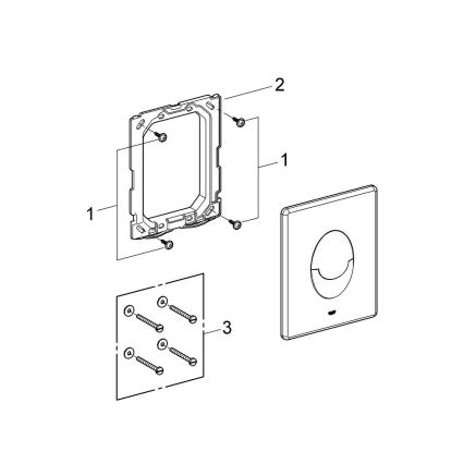 GROHE 38964P00 - huuhtelupainike START 156 × 197 mm mattakromi