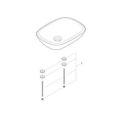 GROHE 39216000 - Pöytätason pesuallas EUROSTYLE 500 × 380 mm keraaminen/valkoinen