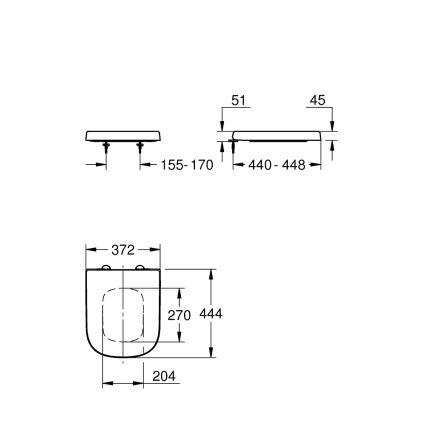 GROHE 39330002 - EURO CERAMIC WC-istuinkansi, durovalkoinen