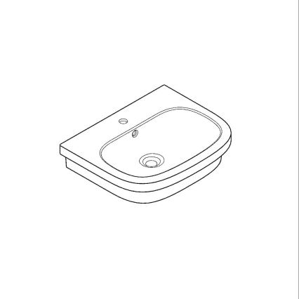 GROHE 39337000 - Tasolle asennettava pesuallas EURO CERAMIC 600 × 480 mm keramiikka/valkoinen