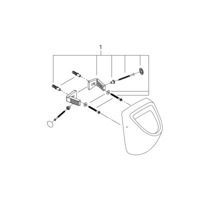 GROHE 39438000 - BAU CERAMIC -pisuaari 337 × 355 × 552 mm keramiikka/valkoinen
