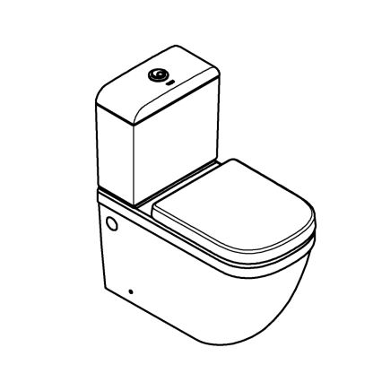 GROHE 39462000 - WC-setti EURO CERAMIC 67,5 x 37,4 x 77,4 cm keramiikka/valkoinen