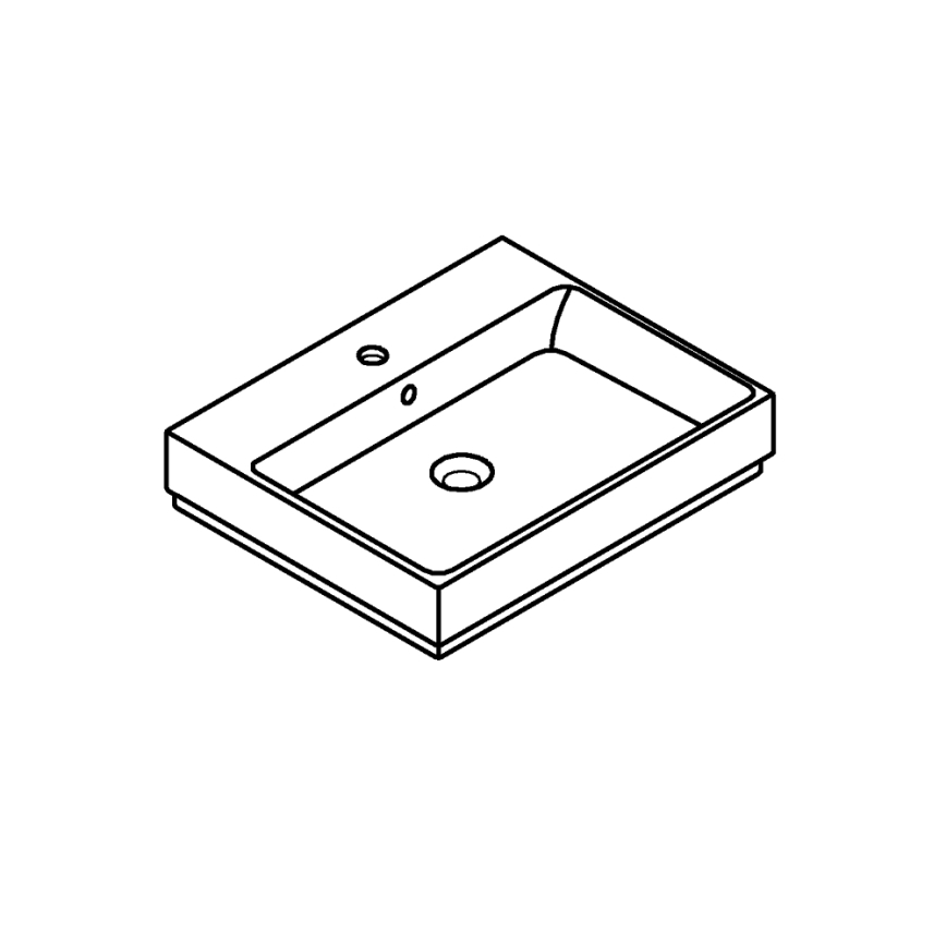 GROHE 3947700H - Pesuallas CUBE CERAMIC 600 × 490 mm keraaminen/valkoinen