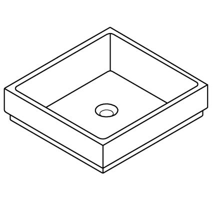 GROHE 3948100H - CUBE-pesuallas 500 × 470 mm keramiikka/valkoinen