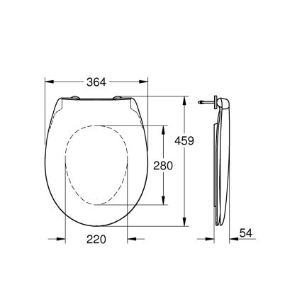 GROHE 39492000 - WC-istuin BAU CERAMIC durovalkoinen