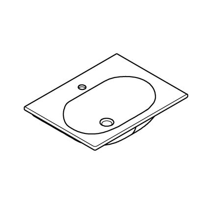 GROHE 3956800H - Pesuallas ESSENCE 600 × 460 mm keraaminen/valkoinen