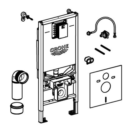 GROHE 39598000 - Seinälle asennettava WC-moduuli RAPID SLX 1,13 m valkoinen