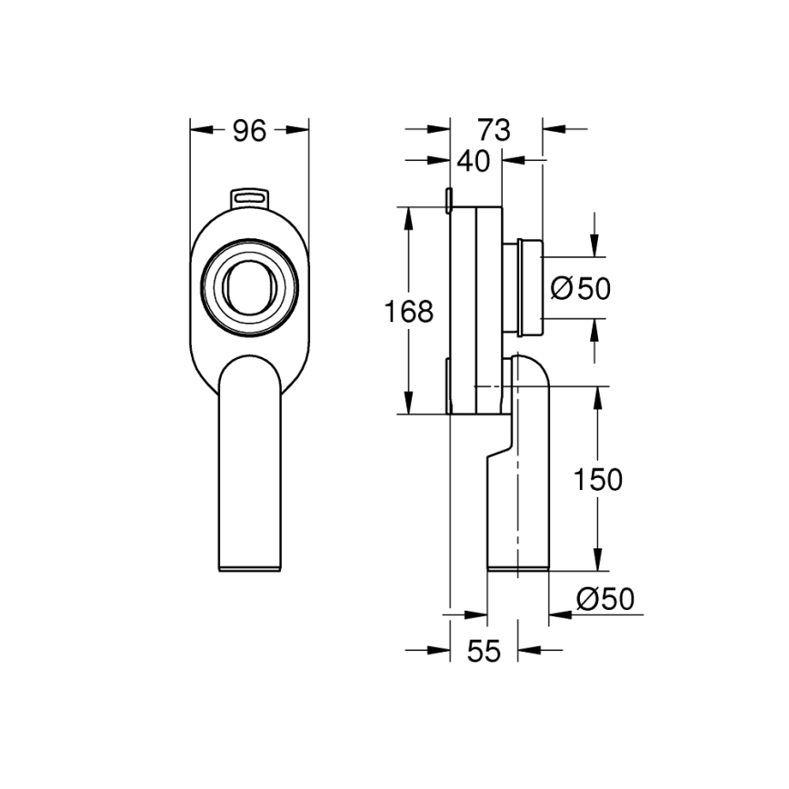 GROHE 39733000 - Urinaalin hajulukko BAU CERAMIC