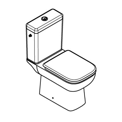 GROHE 39814000 - WC-kombisetti START EDGE 825 × 557 × 384 mm keramiikka/durovalkoinen