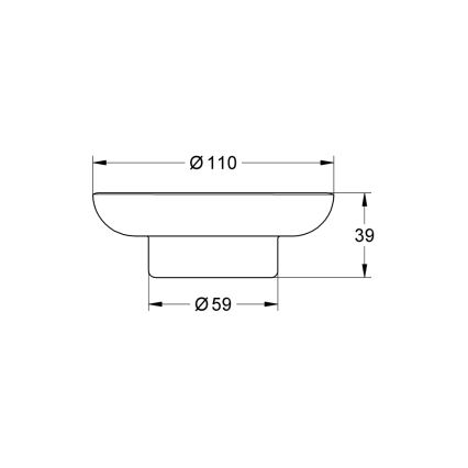 GROHE 40368001 - ESSENTIALS kirkas saippuakuppi