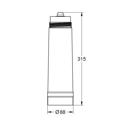 GROHE 40430001 - GROHE BLUE -suodatin 12,4” x 4,55” valkoinen