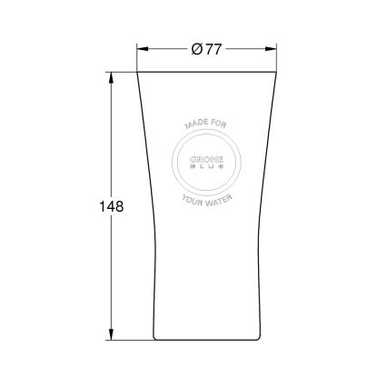 GROHE 40437000 - Setti 6 kpl BLUE-juomalaseja 250 ml, kristalli/kirkas