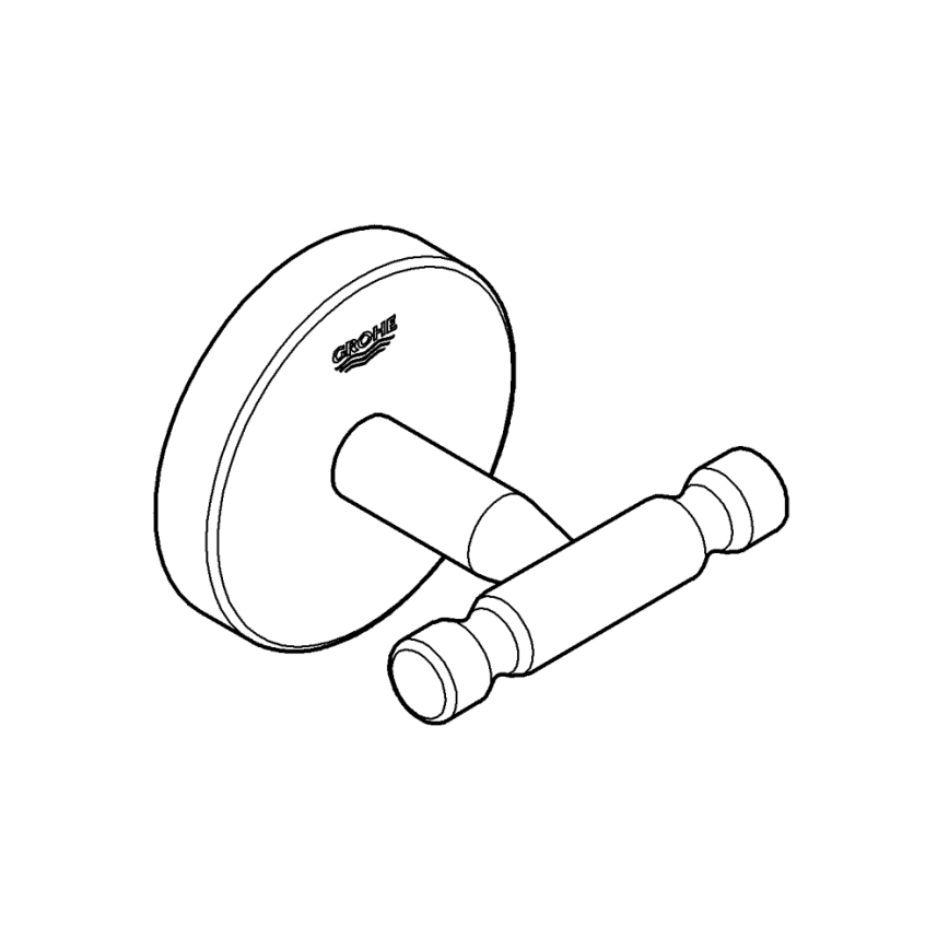 GROHE 40461001 - Kylpytakin koukku BAUCOSMOPOLITAN kiillotettu kromi